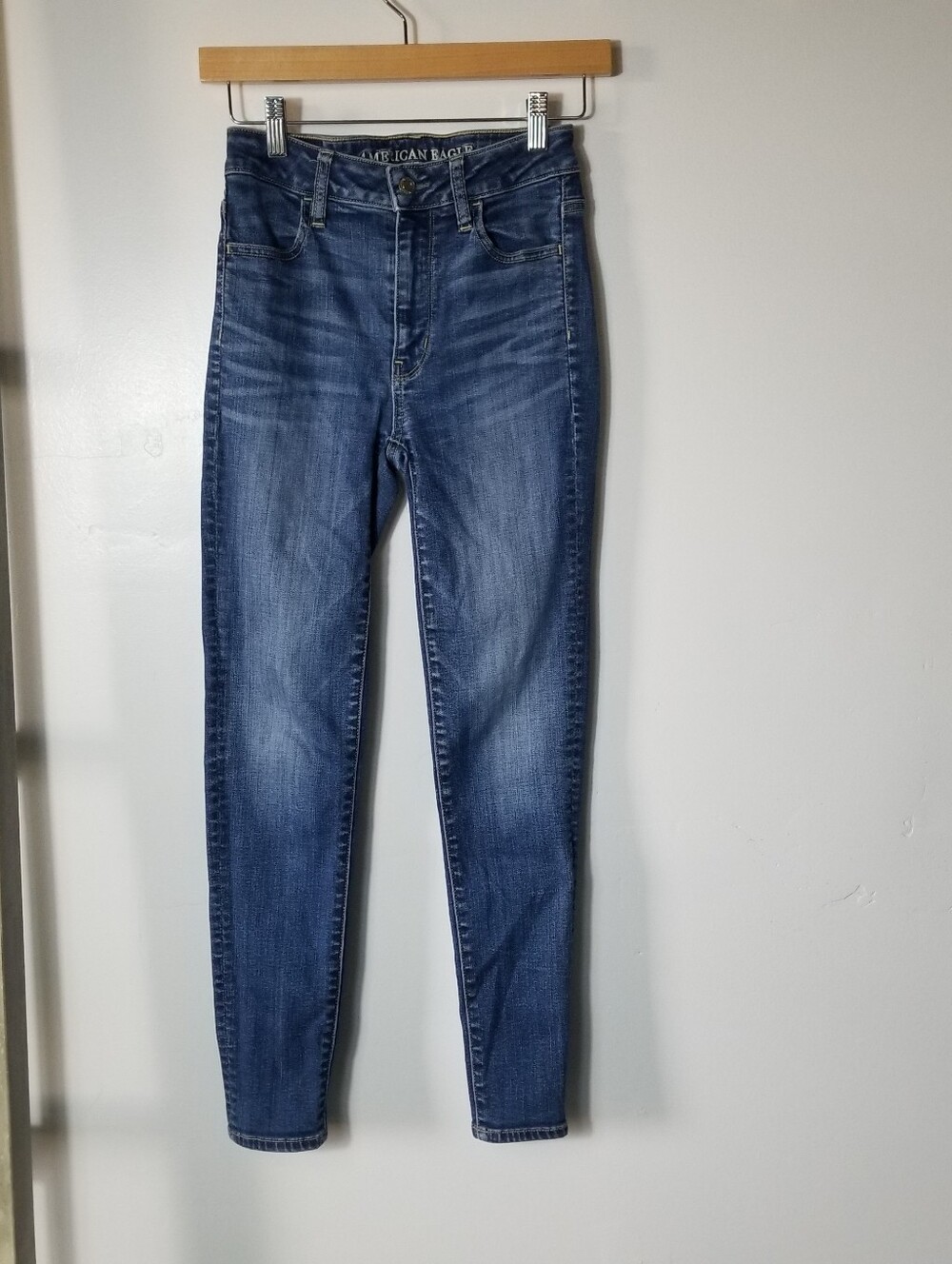 AMERICAN EAGLE WOMEN'S SUPER HI-RISE JEGGINGS SIZE 0 SHORT